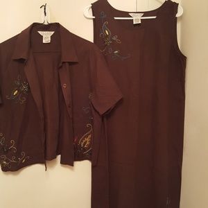 Linen Dress and Matching Crop Jacket